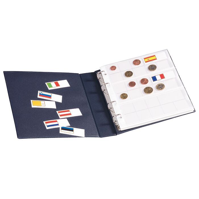 Numis euro coin album, incl. slipcase, blue