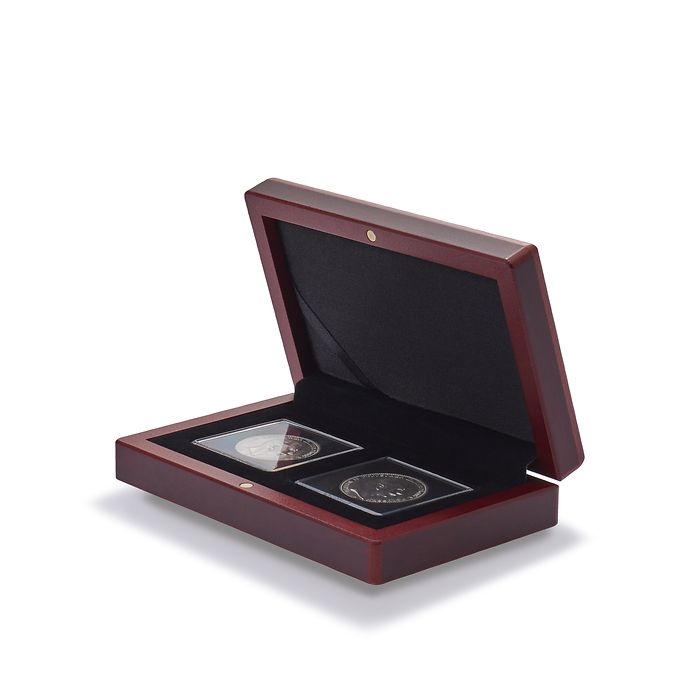 Volterra coin case for 2 Quadrum coin capsules