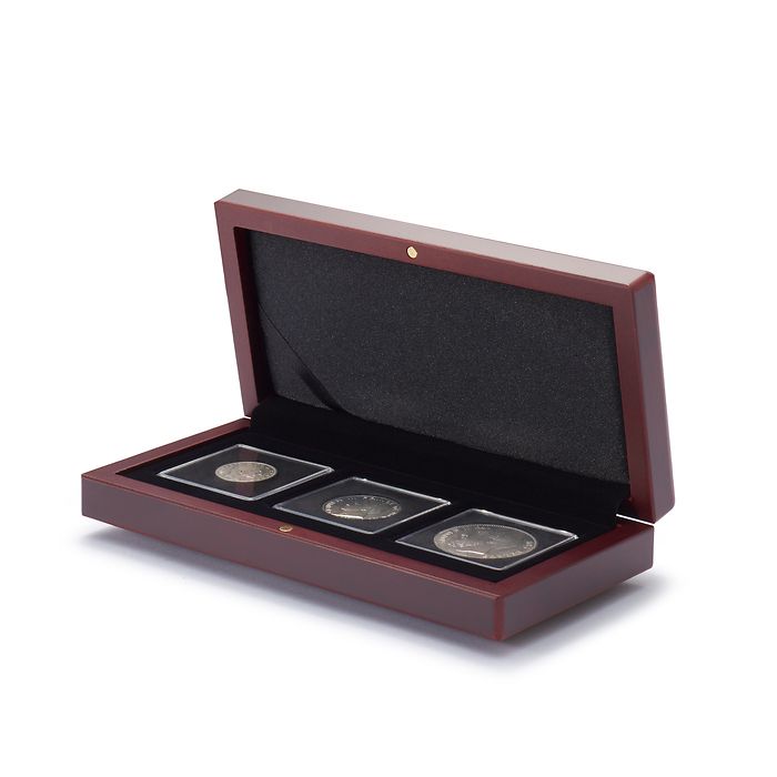 Volterra coin case for 3 Quadrum coin capsules