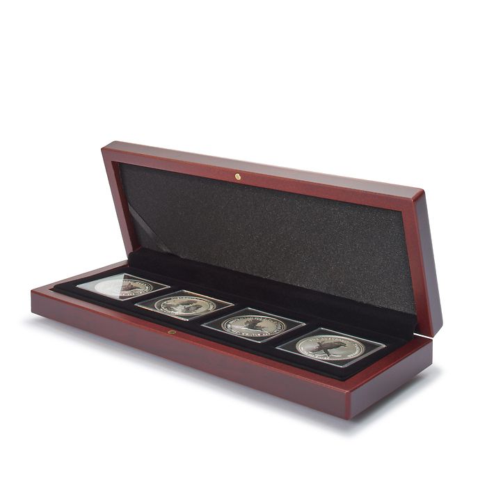 Volterra coin case for 4 Quadrum coin capsules