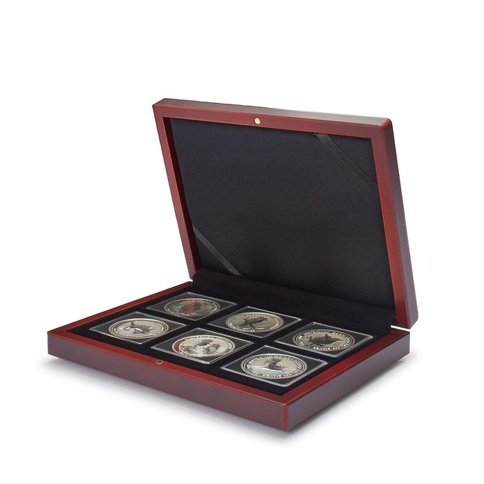 Volterra coin case for 6 Quadrum coin capsules