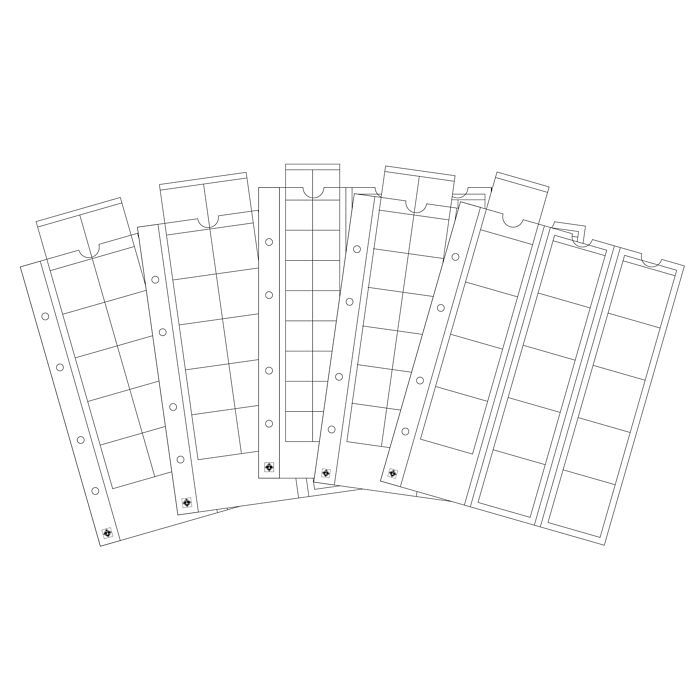 Optima coin sheets mixed with   pocket each 42, 27, 20 and 2x 34