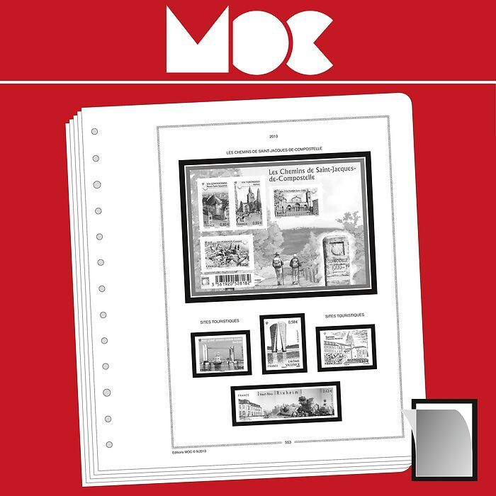 MOC Illustrated album pages with stamp mounts Cochinchina