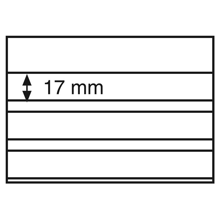 Insert cards, 3 clear strips with cover sheet, 100 pack, 148x105 mm (PVC)