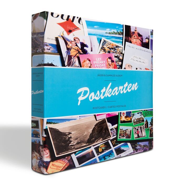 Postcards album for 600 postcards, incl. 50 hard-bound transparent sleeves