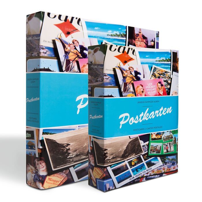 Postcards album for 600 postcards, incl. 50 hard-bound transparent sleeves