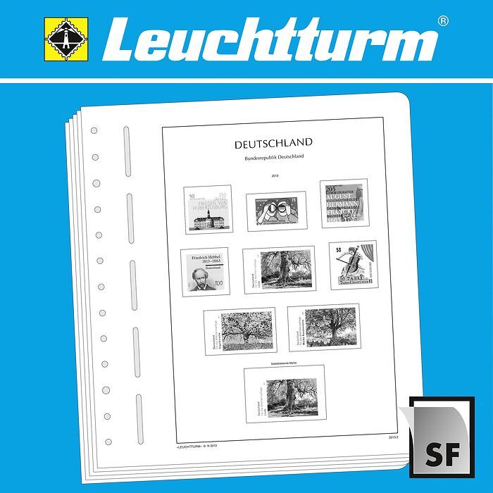 Lighthouse Illustrated album pages with stamp mounts Federal Republic of Germany 2010-2014