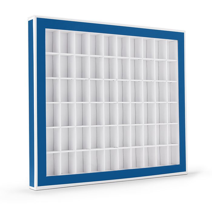 Showroom collection box with 60 Compartments, blue