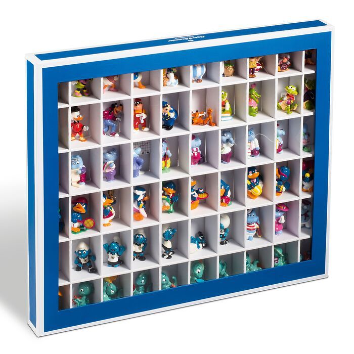 Showroom collector's box with 60 compartments, blue