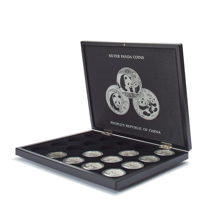 Volterra Uno - Presentation case for 20 silver coins ‘China  Panda’ in original capsules