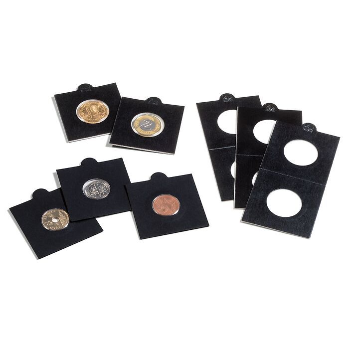 Matrix self-adhesive coin holders for 20 mm, black, pack of  1,000