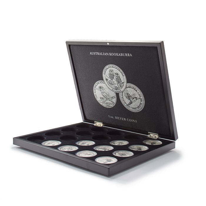 Volterra Uno - Presentation case for 20 silver coins Aust. Kookaburra in original capsules