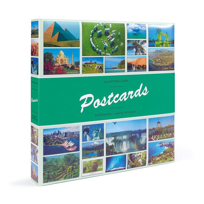 Postcards album for 600 postcards, incl. 50 hard-bound transparent sleeves