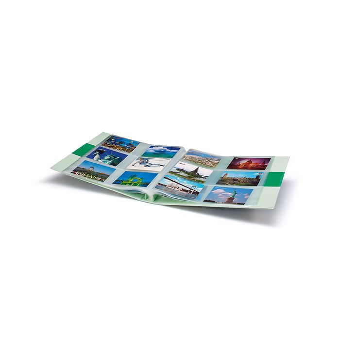 Postcards album for 600 postcards, incl. 50 hard-bound transparent sleeves