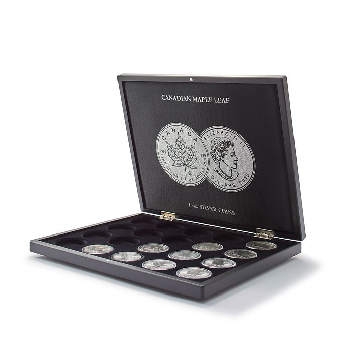 Volterra Uno - Presentation case for 20 silver coins ‘Maple  Leaf’ in capsules