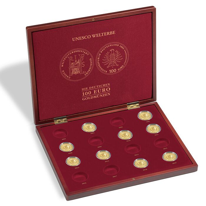 Volterra Uno - Presentation case for 16 x 100 Euro gold ‘UNESCO’ in original capsules