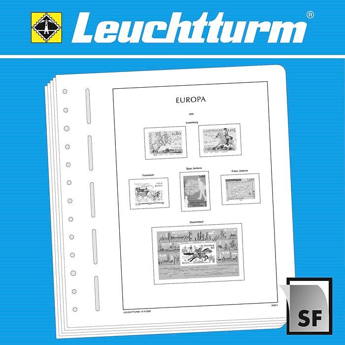 Lighthouse Illustrated album pages with stamp mounts Europe  Joint Issue CEPT 2015-2019