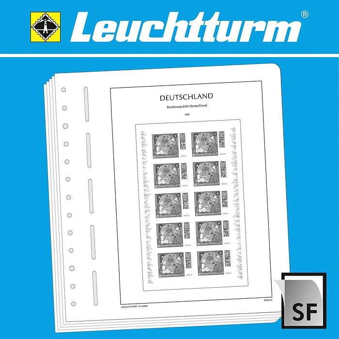 Lighthouse Illustrated album pages with stamp mounts Germany booklets 2015-2019