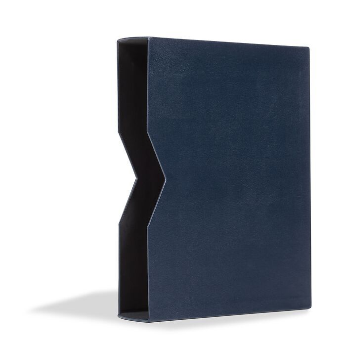 Leder slipcase for stockbook,  blue