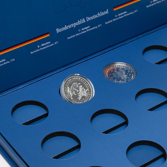 Lucca presentation case for 20 German €20 commemorative coins in capsules