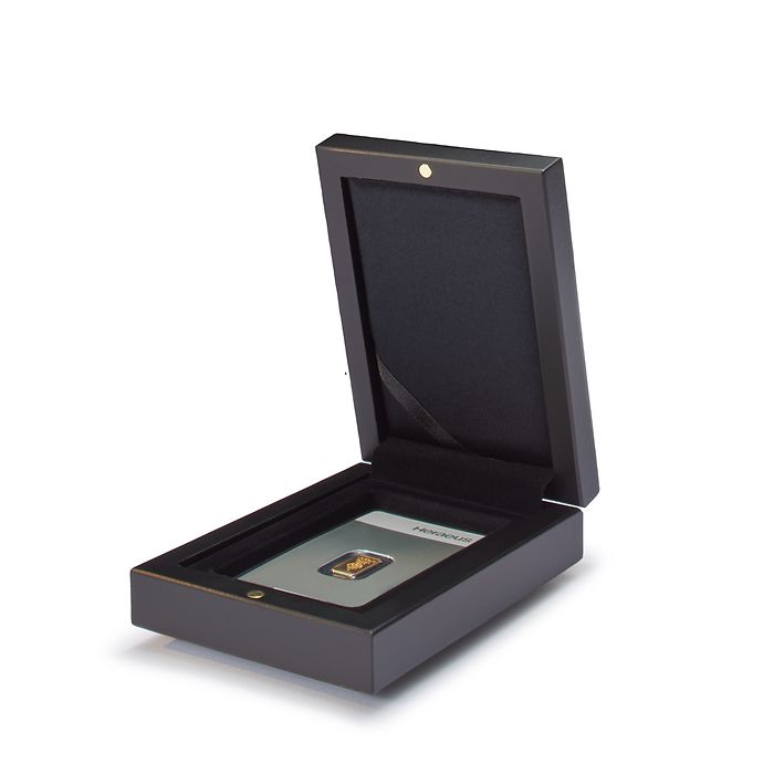 Volterra case for one gold bar in blister packaging, black