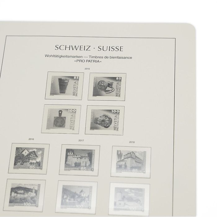 Lighthouse supplement with stamp mounts Switzerland Pro Patria 2019