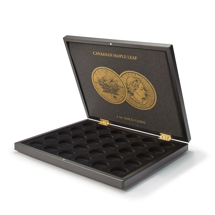 Volterra Uno - Presentation case for 30 ‘Maple Leaf’ gold coins in capsules