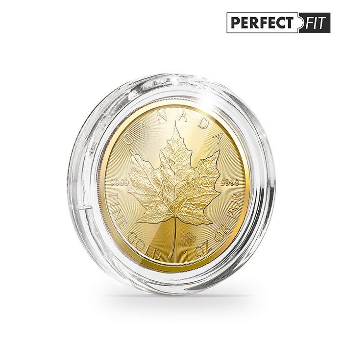 Ultra Perfect Fit coin capsules for 1 oz. Maple Leaf Gold (30,00 mm), pack of 10