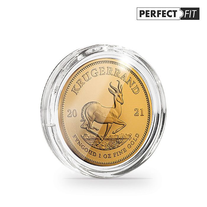 Ultra Perfect Fit coin capsules for 1 oz. Krugerrand Gold (32,60 mm), pack of 10