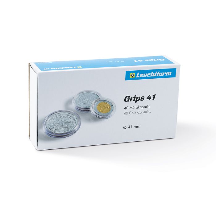 Grips coin capsules inner diameter 41 mm, 40 per pack