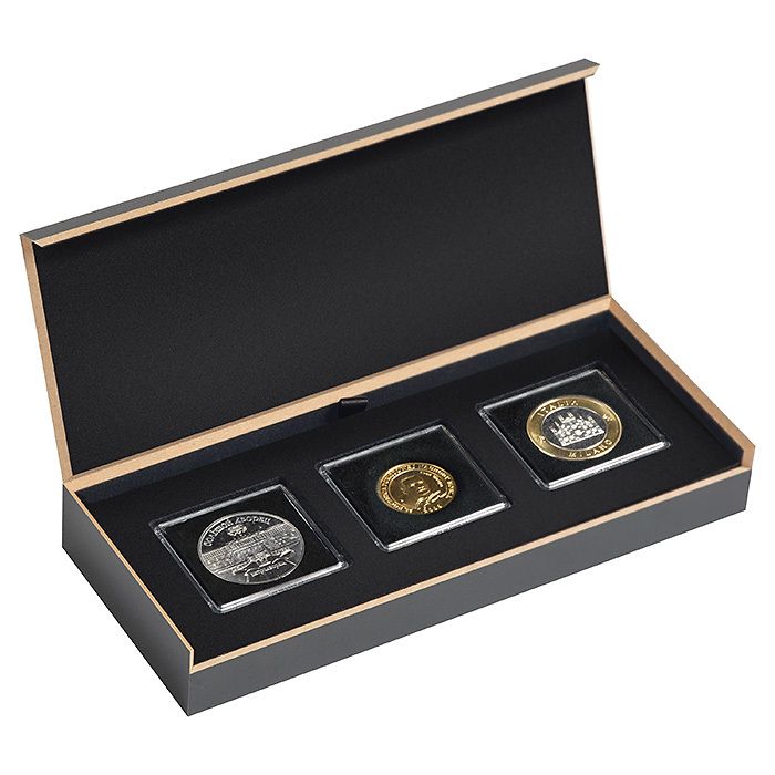 LUXOR coin case 3x QUADRUM coin capsule