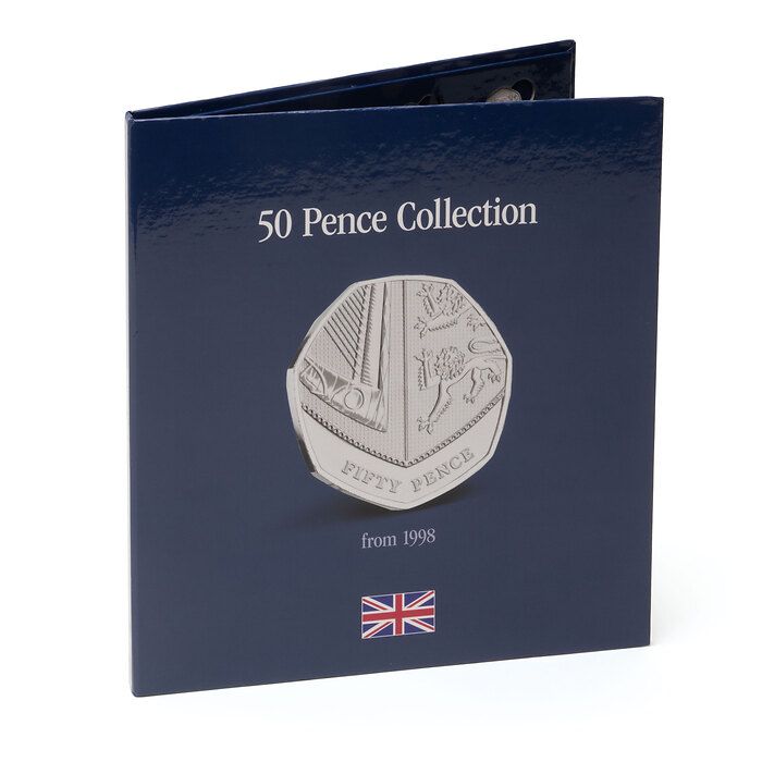 Presso coin album for 50 pence for circulating coins since 1998