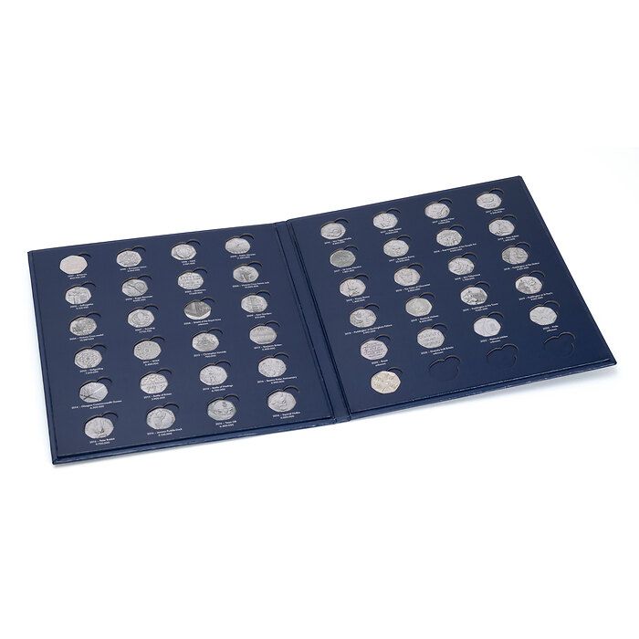 Presso coin album for 50 pence for circulating coins since 1998