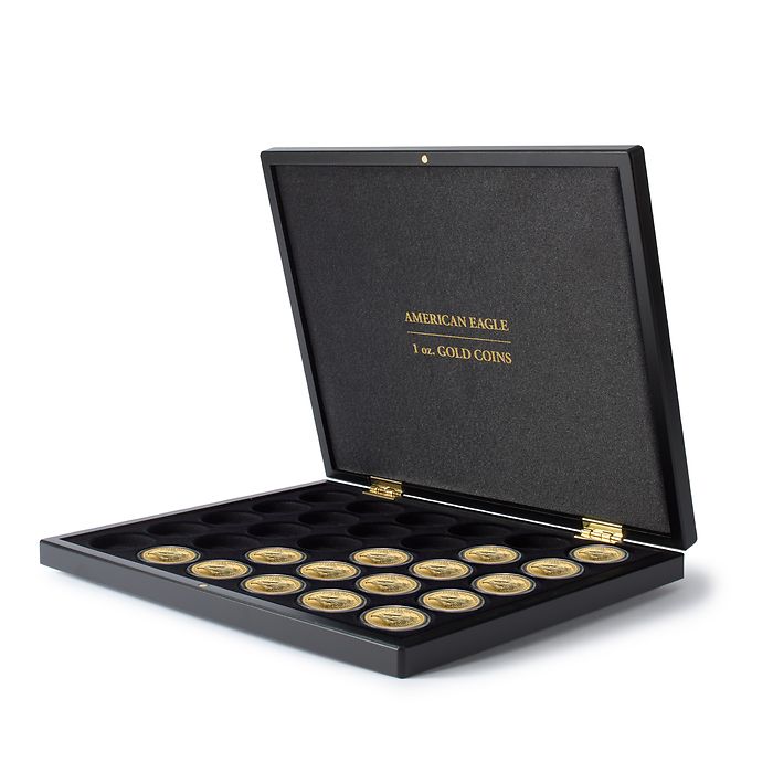 VOLTERRA presentation case for 30 “American Eagle” 1 oz gold coins in capsules