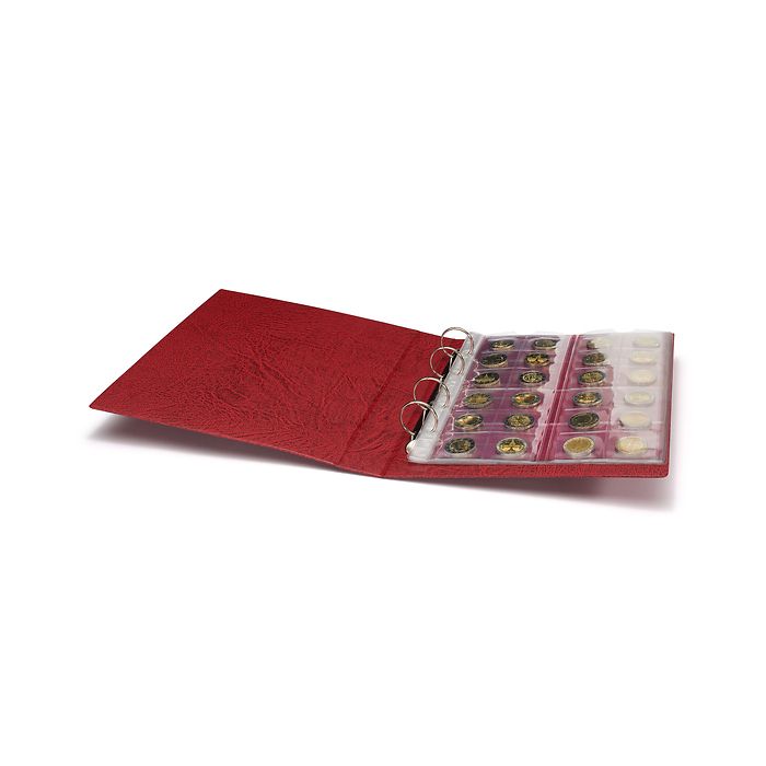 Optima F Easy ring binder, red